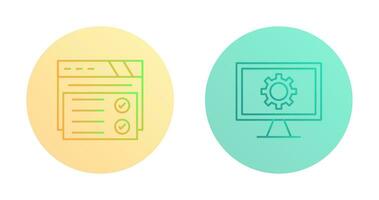 Web Browser and Monitor Screen Icon vector