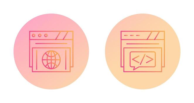 Browser and Message Icon vector