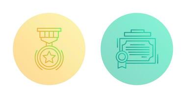 Medal and Certificate Icon vector