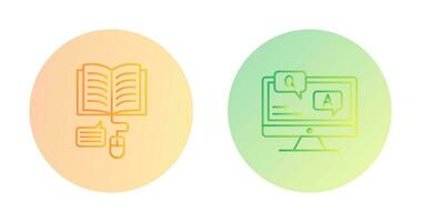 Online Learning and Faq Icon vector