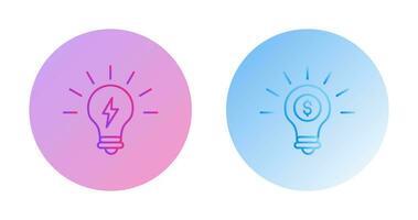 Light Bulb and Light Bulb Icon vector