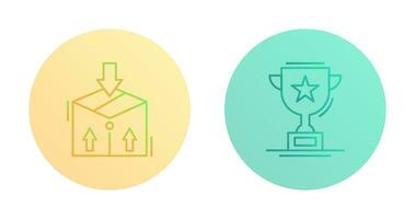 Package and Trophy Icon vector