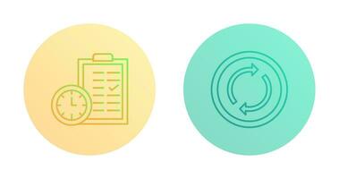 Time Planing and Loop Icon vector