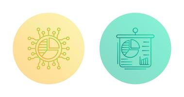 Pie Chart and Presentation Icon vector