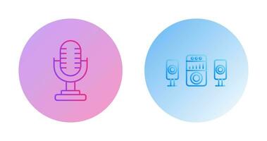 Microphone and Sound System Icon vector