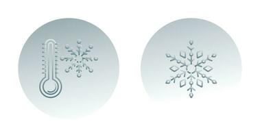 Snow Flake and Cold Icon vector