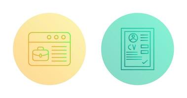 Online Recruitment and CV Icon vector