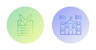 Bunny and Castle Icon vector