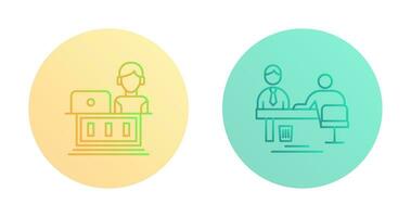 Employee and Evaluating work Icon vector