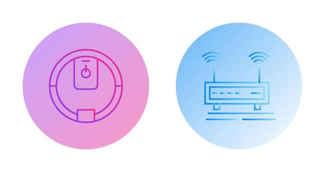 Power Button and Wifi Signals Icon vector