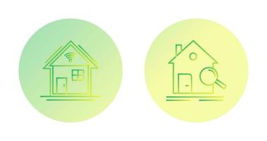 Search and Smart Home Icon vector