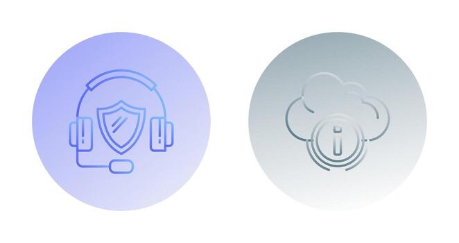 llamada centrar y nube informática icono vector