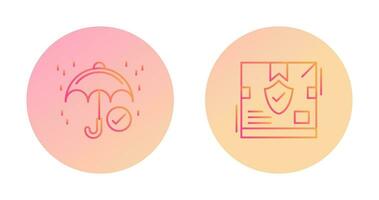 keep dry and delivery box Icon vector