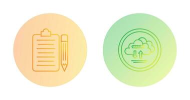 clipboard and cloud data  Icon vector