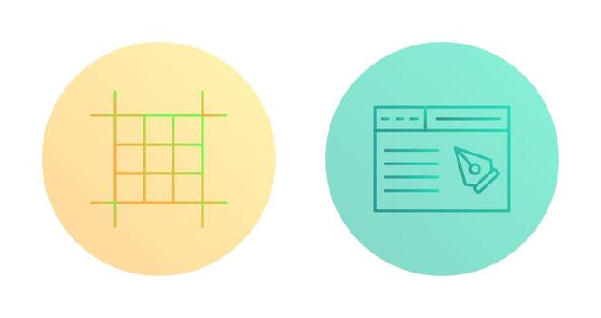 Square Layout and Web Page Icon vector