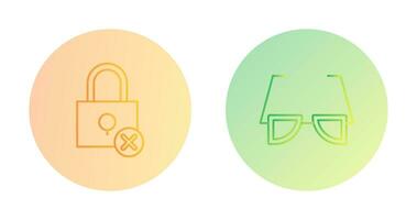 Insecure and Sunglasses Icon vector