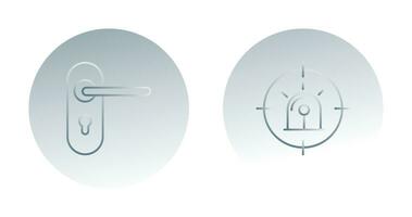 Alert and Door Lock Icon vector