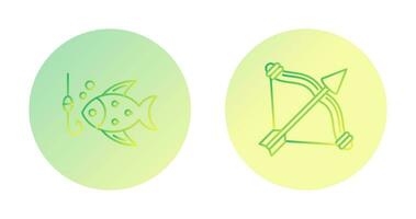 Bow and Fishing Icon vector