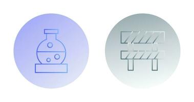 Flask and Barrier Icon vector