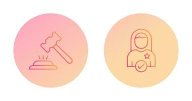 Gavel and Candidate Icon vector