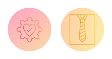 Gear and Tie Icon vector