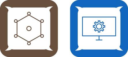nodes and network setting  Icon vector