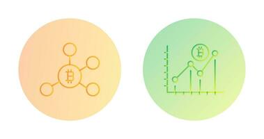 Network and Bars Icon vector