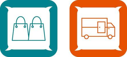 shipment and shopping bag Icon vector