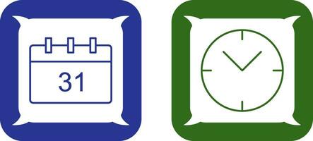 calendar and clock Icon vector