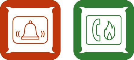 alarm and fire emergency Icon vector