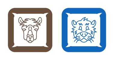 Alpaca and Otter Icon vector