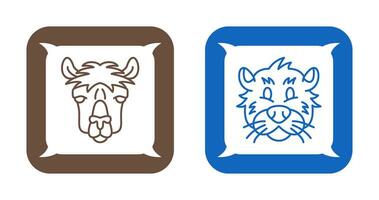 Alpaca and Otter Icon vector