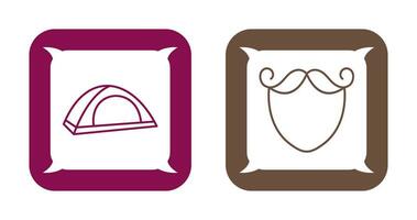 Beard and Moustache and Camp Icon vector