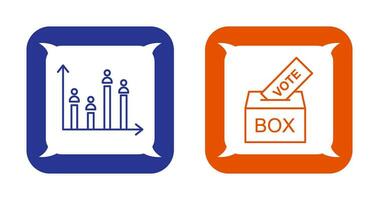 Giing Vote and Candidate and Graph Icon vector