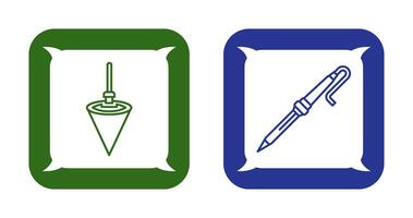 Plumb Bob and Soldering Icon vector