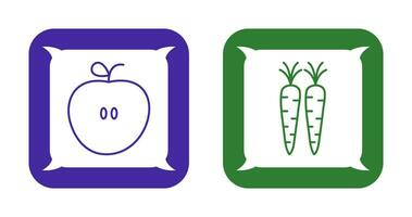 Apples and Carrots Icon vector