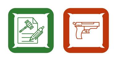 archivo y pistola icono vector