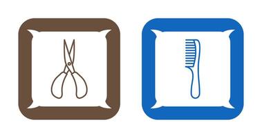 Scissor and Comb Icon vector