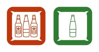 cerveza botellas y alcohol icono vector