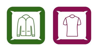 Mens Jacket and Polo Shirt Icon vector