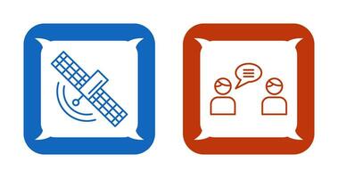 Satellite and Chatting Icon vector