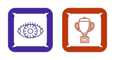 Vision and trophy Icon vector