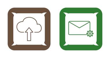 Upload to Cloud and Message Settings Icon vector