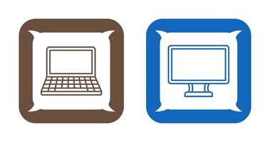 Laptop and Lcd  Icon vector