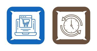 Add to Cart and Run time Icon vector
