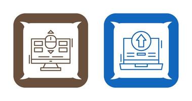 Scroll and Upload Icon vector