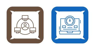 Network and Speedometer Icon vector