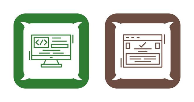 codificación y completar icono vector