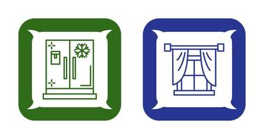 Window and Fridge Icon vector