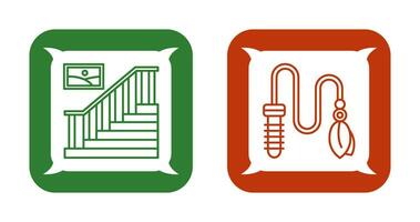 Stair and Cat Toy Icon vector